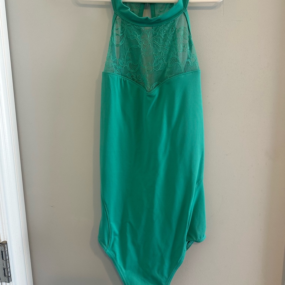 Mirella Teal Lace leotard ballet 🩰